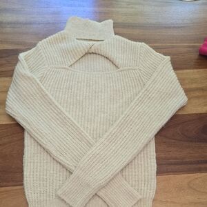 Vestique Cream Chunky Knit Turtleneck Sweater